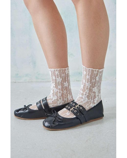 Out From Under White Sheer Lace Socks