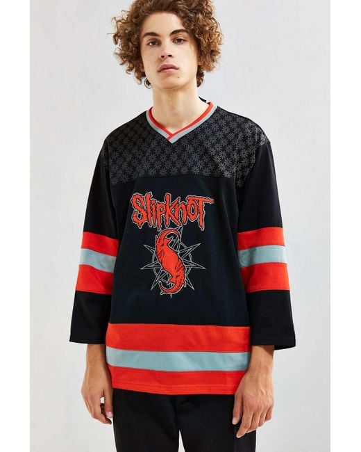Urban Outfitters Black Slipknot Hockey Jersey for men