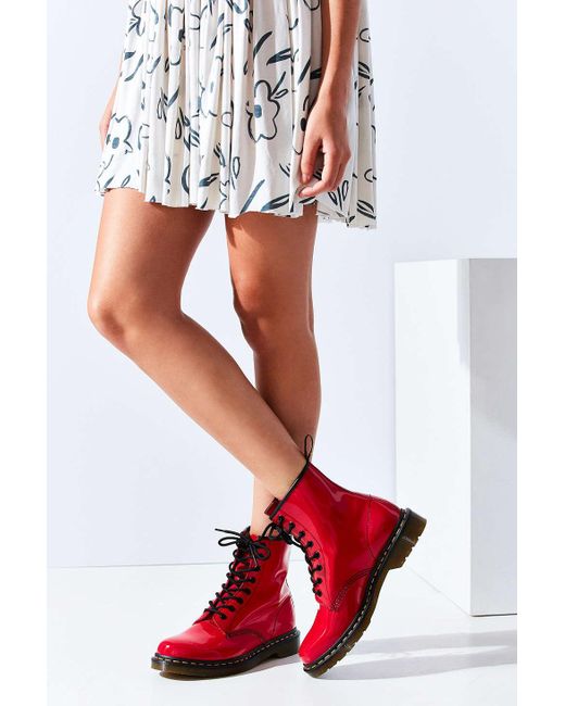 Dr. Martens Red 1460 Patent Leather Boot
