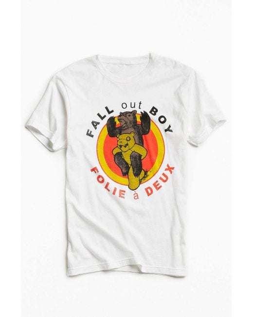 Urban Outfitters White Fall Out Boy Folie A Deux Tee for men