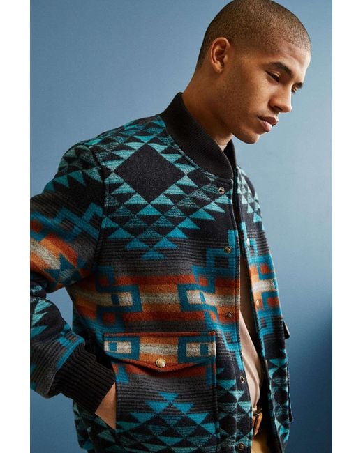 Pendleton Gorge Wool Bomber Jacket in Blue for Men | Lyst Canada