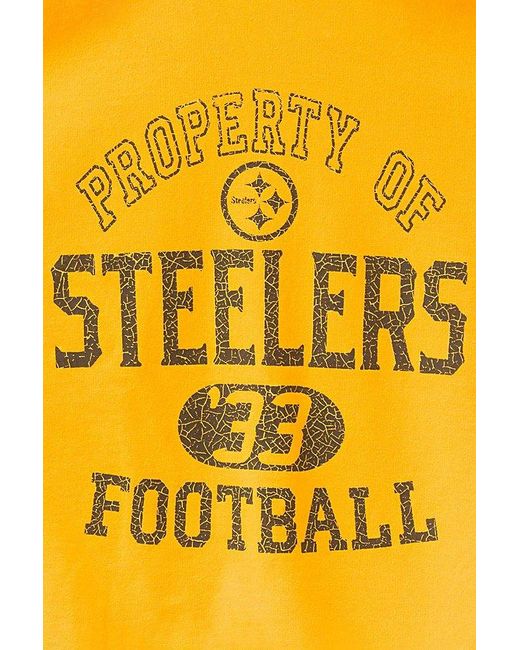 Junk Food Yellow Nfl Property Flea Market Crewneck Sweatshirt for men