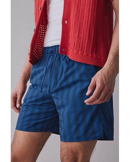 Nike Blue Unlimited Stripe Pattern 7" Short for men