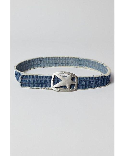 Urban Outfitters Blue Uo Star Buckle Belt