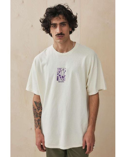 Urban Outfitters Natural Uo Ecru Elegance T-shirt for men