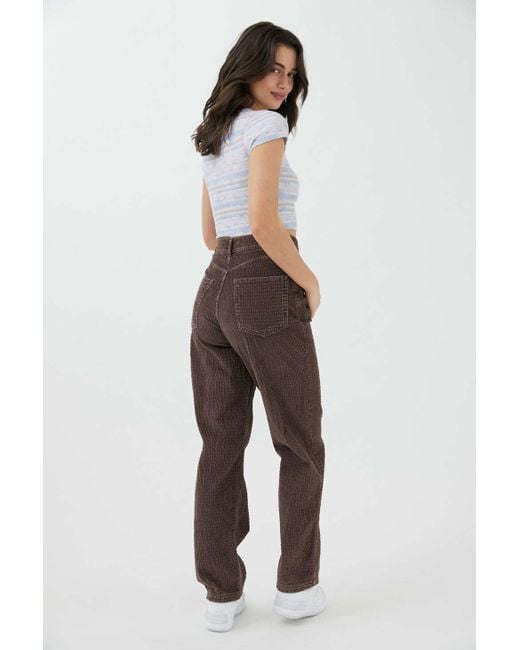 BDG Bubble Corduroy High-waisted Baggy Pant in Brown
