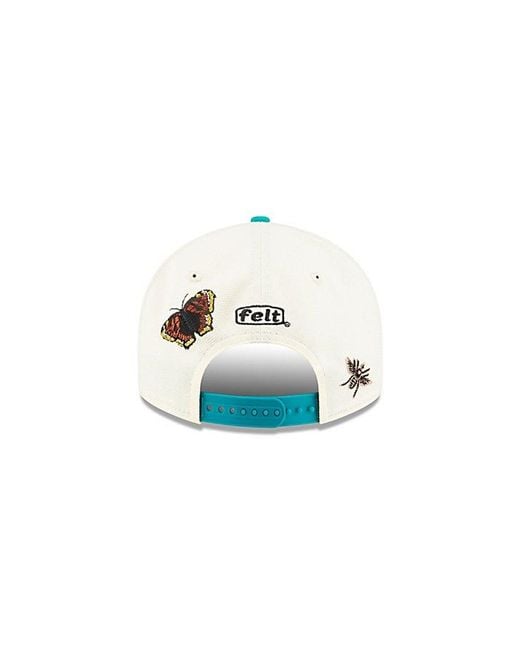 KTZ Blue Felt X Florida Marlins Butterfly Fitted Hat for men