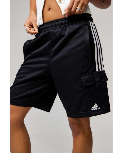Adidas Black 3-stripes Cargo Longline Shorts