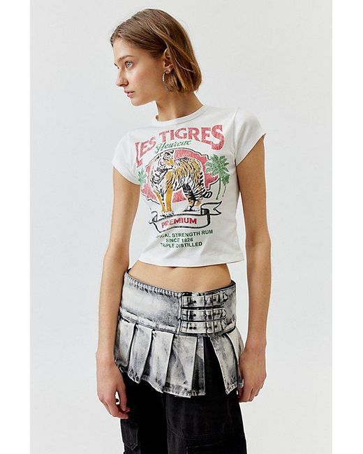 Urban Outfitters Gray Le Tigres Baby Tee