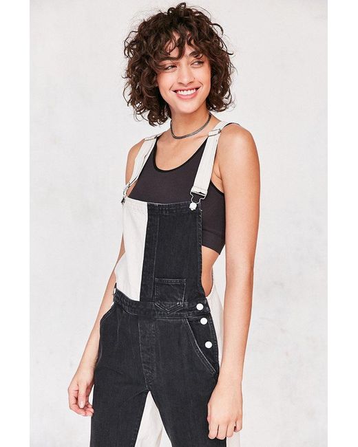 Guess Black 1981 Colorblock Dungaree Overall