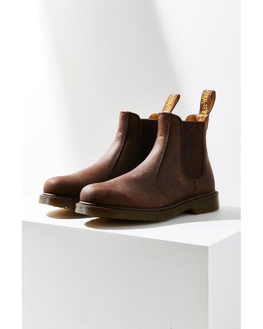 Dr. Martens 2976 Crazy Horse Chelsea Boot in Brown | Lyst