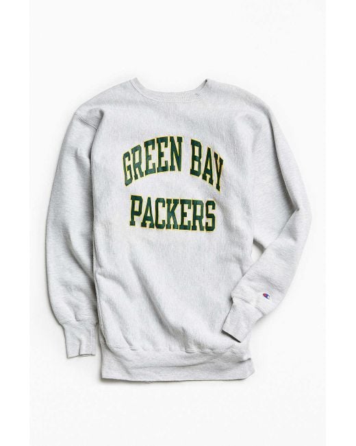 Urban Outfitters Gray Vintage Champion Green Bay Packers Crew Neck Sweatshirt for men