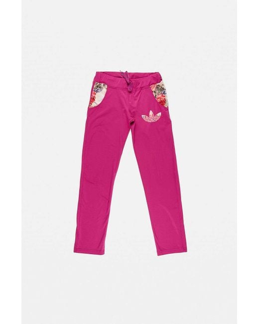 Pink floral cheap adidas tracksuit