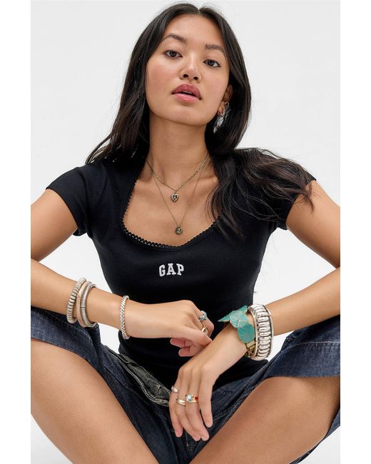Gap Black Short Sleeve Logo T-shirt