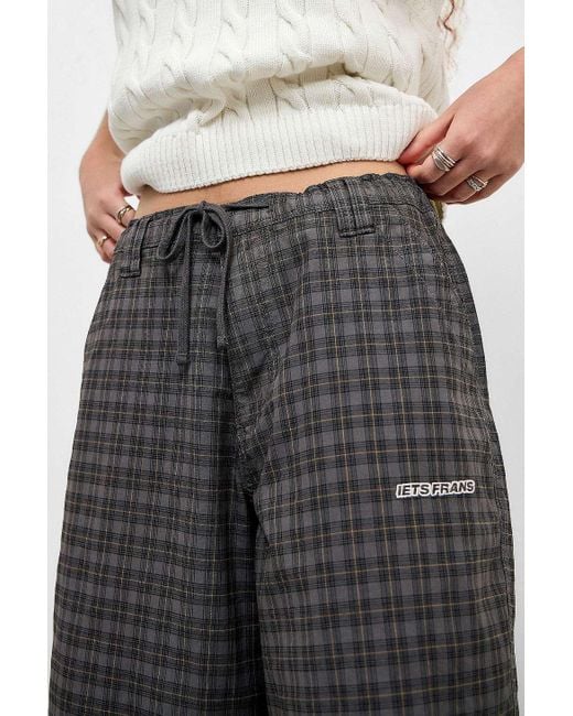 iets frans Gray Toronto Check Crop Trousers