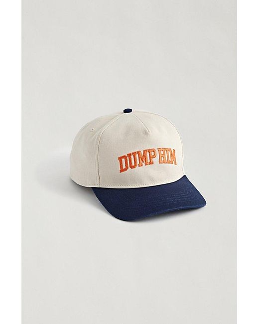 Urban Outfitters Blue Dump Him Snapback Hat for men