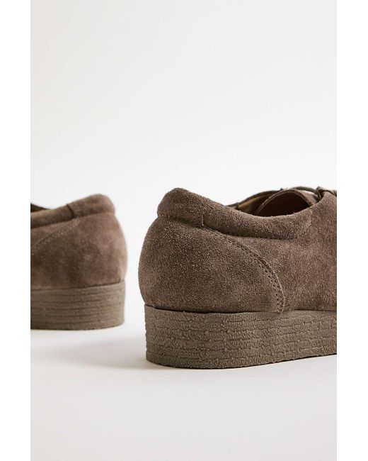 Urban Outfitters Brown Uo The Moc Taupe Lace-up Suede Shoes