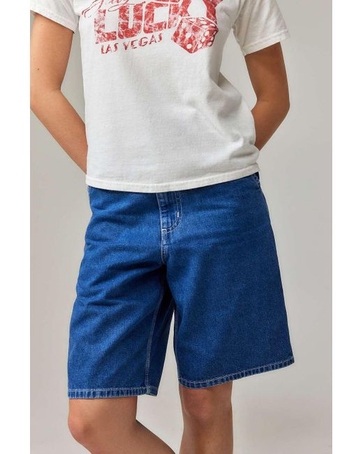 Carhartt Blue Denim Simple Shorts