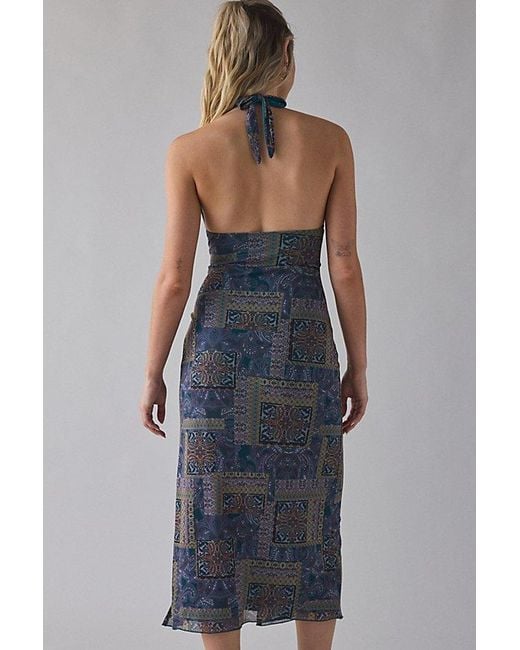 sachin and babi light blue dress Kimchi Blue Keepsake Tie-Front Smocked Cotton Maxi Dress