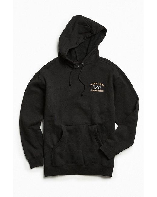 Dark Seas Black X Grundens Custom Hoodie Sweatshirt for men