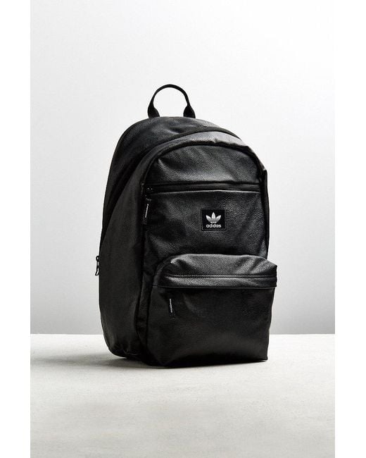 Adidas Originals Black Originals National Premium Faux Leather Backpack for men