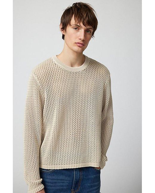 Guess Natural Lafayette Crew Neck Sweater for men