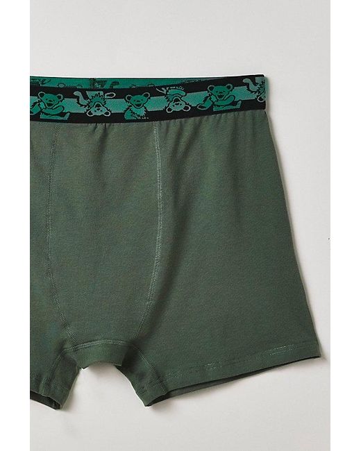 Urban Outfitters Green Grateful Dead Dancing Bear Band Boxer Brief for men