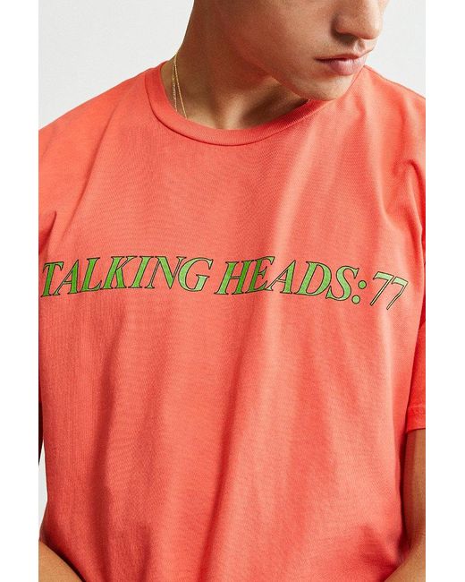 Urban Outfitters Talking Heads: 77 Tee in Pink for Men | Lyst
