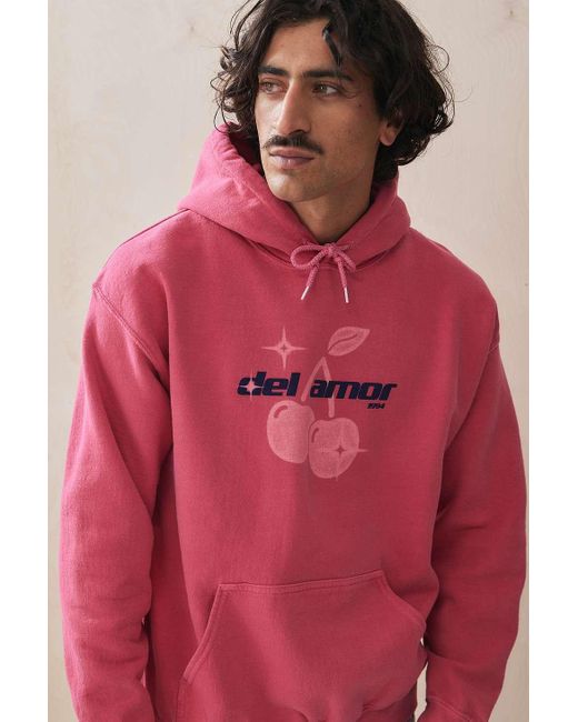 Urban Outfitters Red Uo Pink Cherry Del Amour Hoodie for men