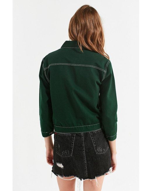 UNIF Woody Green Denim Jacket | Lyst