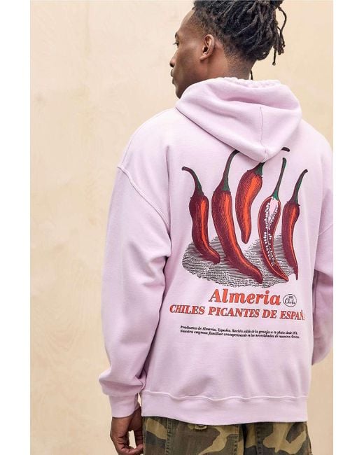 Urban Outfitters Uo Pink Almeria Chilli Hoodie for men