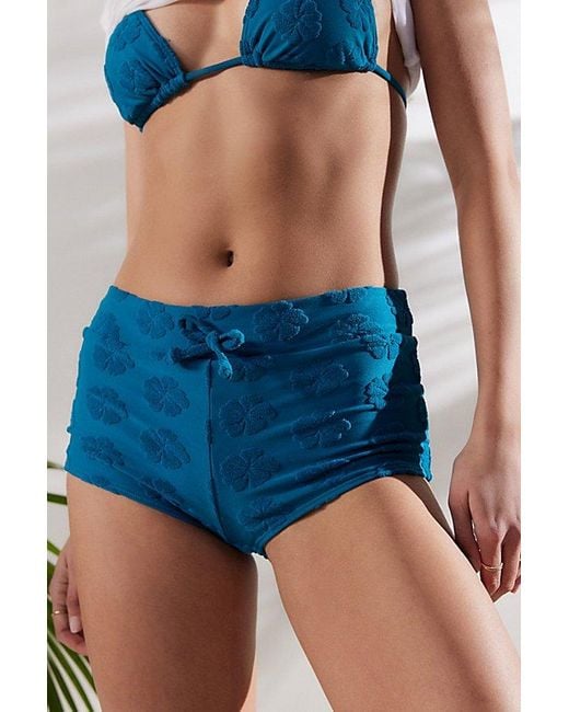 Roxy Blue X Out From Under Hawaiian Heat Shorty Bikini Bottom