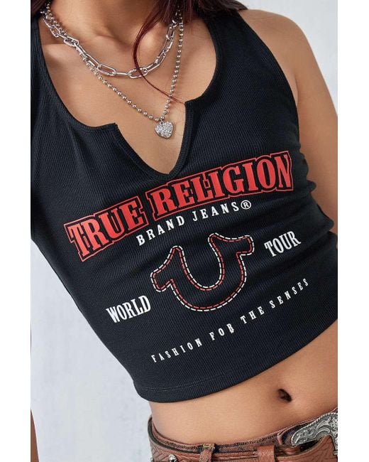 True Religion Blue Uo Exclusive Notch Vest