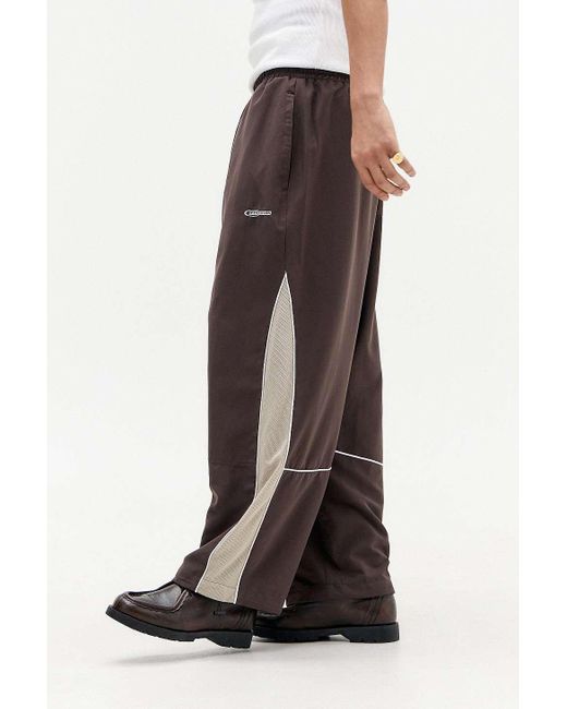 iets frans Brown Harri Microfibre Track Pants for men