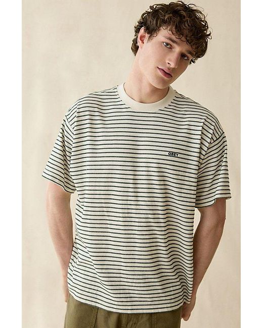 Obey Natural Edwin Stripe Tee for men