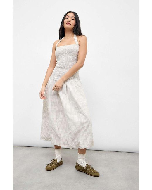 Kimchi Blue White Angelina Drop Waist Dress
