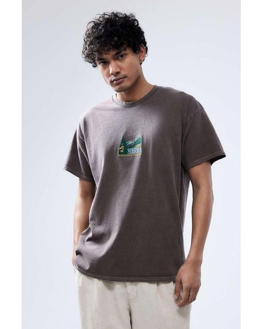 Urban Outfitters Gray Uo Brown Sierra T-shirt for men