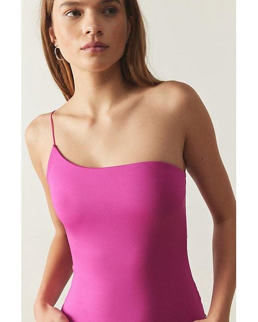 Out From Under Pink One Shoulder Bodysuit