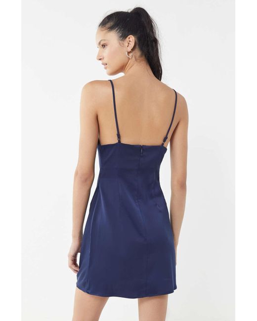 uo mallory cowl neck slip dress