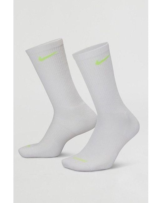 Nike White Everyday Plus Cushioned Crew Sock 6-Pack for men