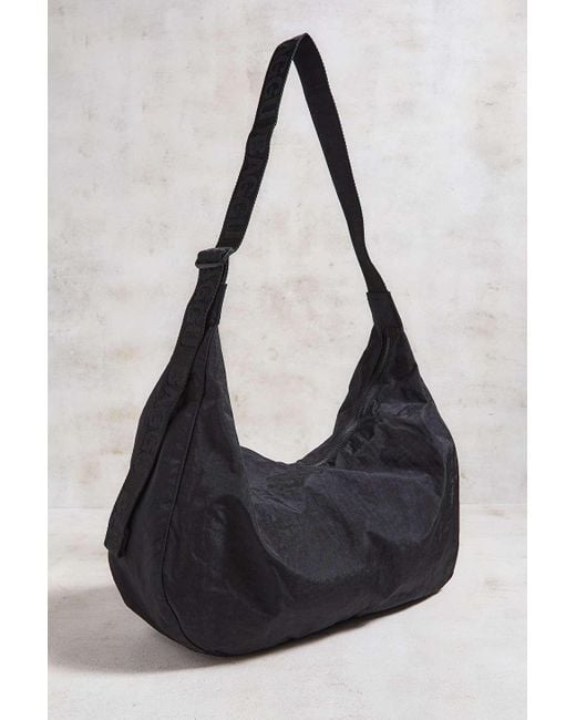 Baggu Purple Black Large Nylon Crescent Bag