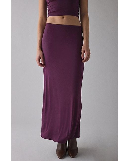 Urban Outfitters Purple Uo Kimmy Jersey Knit Tube Top + Maxi Skirt 2-Piece Set