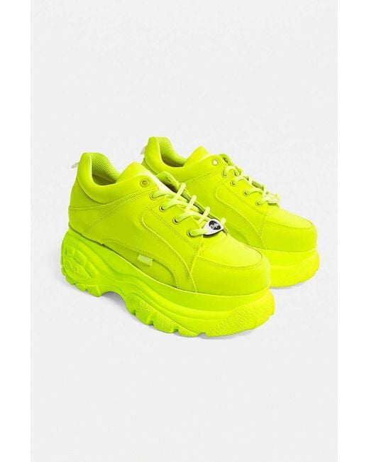 Buffalo Yellow Corin Neon Lowtop Platform Trainer