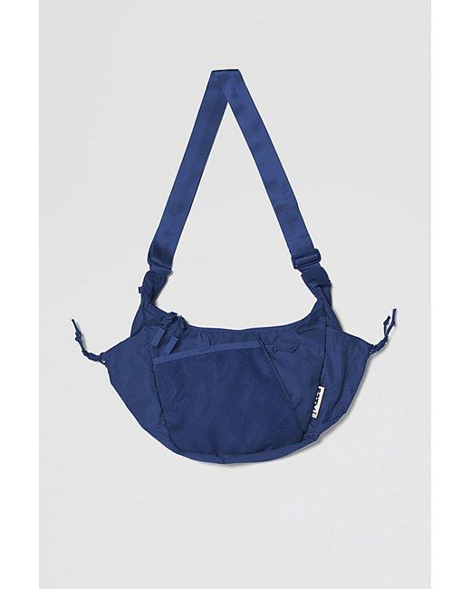 BABOON TO THE MOON Blue Crescent Crossbody Bag