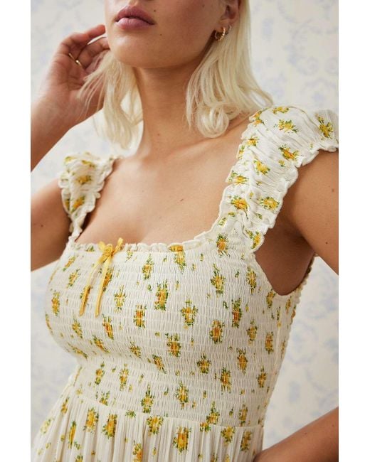Kimchi Blue Yellow Rae Floral Playsuit