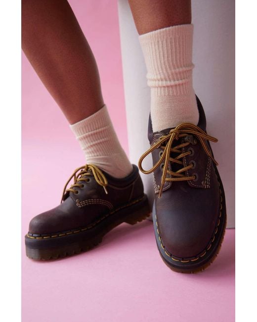 Dr. Martens Pink 8053 Quad Ii Arc Oxford Shoe Shoe In Brown,at Urban Outfitters