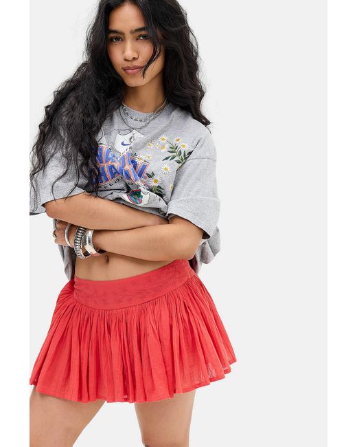 Kimchi Blue Red Roan Mini Skort