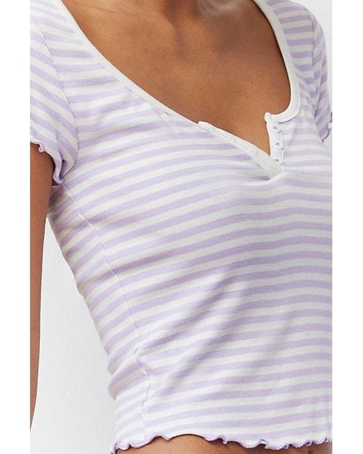 Out From Under White Sweet Dreams Ahoy Stripe Baby Tee