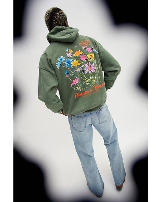 Urban Outfitters Green Thanks A Bunch Hoodie Sweatshirt for men