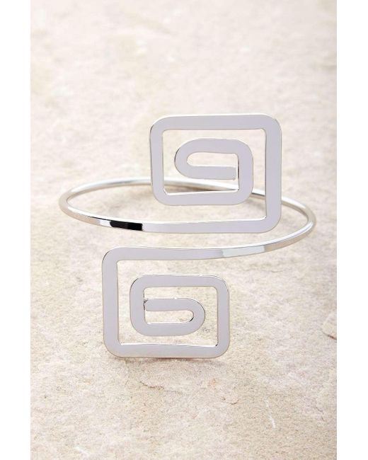 Silence + Noise Natural Silence + Noise Square Spiral Arm Bangle